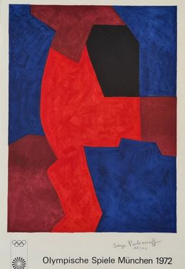Composition bleue, rouge et noire L77, Serge Poliakoff